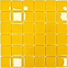 MozaiKristaL Tüm Yüzeyler Için 5X5CM. Yellow Golden 31,5X31,5CM. Fileli Cam Mozaik ( 10 File Karo = 1 M2 Fiyatıdır )