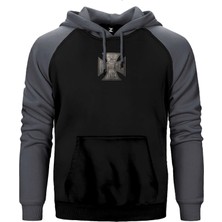 Z zepplin Black Label Society Doom Crew Inc Gri Renk Reglan Kol Kapşonlu Sweatshirt