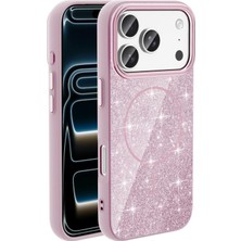 Microsonic Apple iPhone 17 Pro Kılıf Glamgrip Luxe Pembe