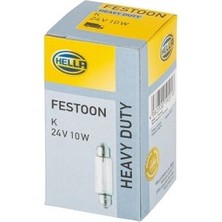 Hella Ampul Sinyal Fren Iç Aydınlatma Plaka LAMBASI-24V 10W Sofıt Lambası Halojen Sv8 5-8