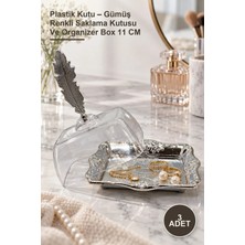 Yenilig 3 Adet Plastik Kutu – Gümüş Renkli Saklama Kutusu ve Organizer Box 11 cm