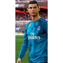Cristiano Ronaldo 7/ Re@l . Madrid- 2016 2017 Şampiyonlar Ligi Turkuaz Yetişkin Forması Röveşeta