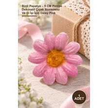 Yenilig 1 Adet Binli Papatya – 5 cm Pembe Dekoratif Çiçek Süslemesi ve El Işi Için Daisy Pink