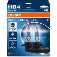 Osram Halojen Ampul 12V Hb4 5000K Beyaz Isık +Yuzde 100.. Daha Fazla Isık 9006 Cbn Hcb Set 51W Set