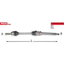 Mga Aks Aks Komple Sağ ( Ford Fi̇esta Di̇zel+Benzi̇nli̇ 1.25-1.4-1.5-1.6 02-09-13) MGA-70455