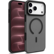 Sionel iPhone 18 Pro Max Kılıf Güçlü Magsafe Halkalı Buzlu Arka Kapak Kamera Yükseltili Mat Silikon Snel