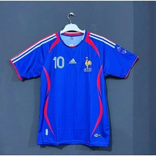 Fransa Mavi 2006 Dünya Kupası Zinedine Zidane Nostalji Forması 1x