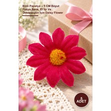 Yenilig 5 Adet Binli Papatya – 5 cm Boyut Fuşya Renk, El Işi ve Dekorasyon Için Daisy Flower