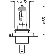 Osram Ampul H4 12V 60/55 W P43T
