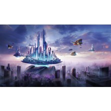 DIGITRA-UTOPIA-003-UZAY Space Kanvas Tablo