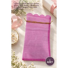 Yenilig 1 Adet Tül Kese – 15X25 cm Fuşya Hediye Kesesi, Nikah Şekeri, Takı Saklama ve Ambalaj Çantası, Tulle Pouch