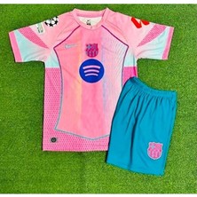 Yeni Sezon 2025/2026 Lamine Yamal 10 Numara Çocuk 2 Li Set Pembe1