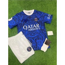 Mbappe Psg 23/24 Yeni Sezon Çocuk Futbol Forması Hava Alabilen Polyester Kumaş Halısaha Forması