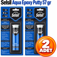 Selsil Arge Toptan Aqua Epoxy Putty Macun 57 gr Islak ve Sualtı Yüzeylerde Kullanılabilir  2 Adet