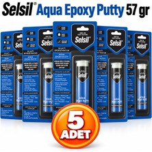 Selsil Arge Toptan Aqua Epoxy Putty Macun 57 gr Islak ve Sualtı Yüzeylerde Kullanılabilir  5 Adet