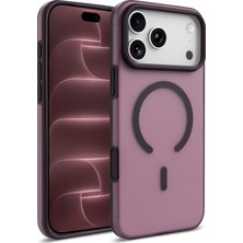 iPhone 18 Pro Max Kılıf Güçlü Magsafe Halkalı Buzlu Arka Kapak Kamera Yükseltili Mat Silikon Wolf Dizayn