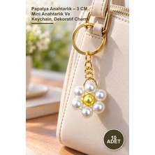 Yenilig 10 Adet Papatya Anahtarlık – 3 cm Mini Anahtarlık ve Keychain, Dekoratif Charm