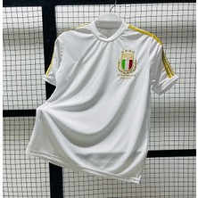 Italya Özel Tasarım Yetişkin Beyaz Futbol Forması Isimsiz