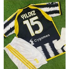 Juventûs//kênan Yıldız 23/24 Yeni Sezon Çocuk Futbol Forması 3'lü Seti Spor T-Shirt
