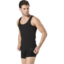 Pierre Cardin Erkek 2'li Kutulu Modal Rahat Terletmeyen Çeyizlik Siyah Atlet & Boxer Set- Siyah - ILC2.ATJL3R15Z-SI