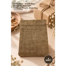 Yenilig 4 Adet Hasır Kese – Küçük Boy Hediye ve Dekoratif Kullanım, Pouch, Straw Bag