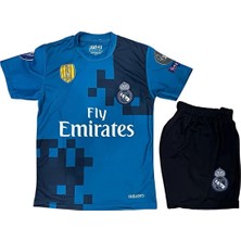 Cristiano Ronaldo R./m.a.d.r.i.d 2018 Röveşata Çocuk Forması 3'lü Set (Turkuaz)