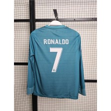 Uzun Kol Real.madrid. Ronaldo 2018 Turkuaz Deplasman Yetişkin Forması 1h