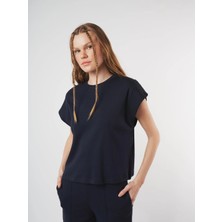 City Center Fashion Kadın Bisiklet Yaka Pamuklu Kolsuz T-Shirt CTY-ABR-2031 %100 Pamuk