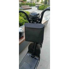 Otoelit Tüm Motorsiklet ve Scooter Modelleri Için Uyumlu Siyah Deri Ön Gidon / Torpido Çantası (Logosuz - Şık Tasarım)