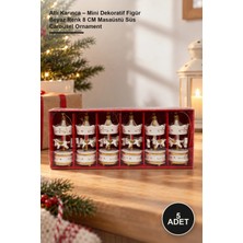 Yenilig 5 Adet Atlı Karınca – Mini Dekoratif Figür Beyaz Renk 8 cm Masaüstü Süs Carousel Ornament