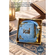 Yenilig 1 Adet Kur'an-I Kerim ve Tesbih – Mavi Renkli 8 cm Boyunda Namaz ve Zikir Için Quran ve Prayer Beads