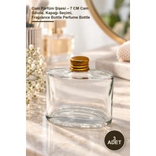 Yenilig 3 Adet Cam Parfüm Şişesi – 7 cm Cam Gövde, Kapağı Seçimi, Fragrance Bottle Perfume Bottle