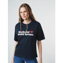 City Center Fashion Kadın Baskılı Kısa Kol T-Shirt CTY-ABR-7143