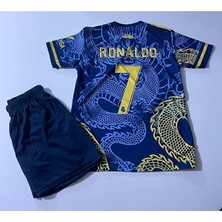 R.madridd 2025/2026 Sezonu Ronaldo Dragon Desenli Konsept Çocuk Forması 2 Li Set