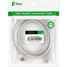Feny FN-AF3005 Usb2.0 Am-Af Şeffaf Uzatma Kablosu 5m