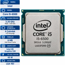 Intel Core I5-6500 LGA1151 Tray Işlemci