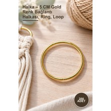 Yenilig 200 Adet Halka – 5 cm Gold Renk Bağlantı Halkası, Ring, Loop