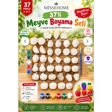 37 Adet (3d) Meyveleri Öğreniyorum Taş Boyama Çocuk Gelişimi Boyama Etkinlik Seti Stone Painting