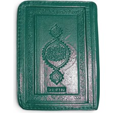 Kur'anı Kerim Cep Boy Bilgisayar Hatlı Kılıflı - Muhammed Abay Hattı / Yeşil