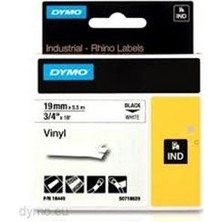 Dymo 18483 Rhinopro Sabitpolyester Şerit 12MMX5,5M Beyaz-Siyah