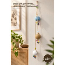 Yenilig 3 Adet Seramik Duvar Süsü – Dekoratif Asılabilir Duvar Aksesuarı, Iç Mekan Dekoru, Wall Decor, Ceramic Ornament