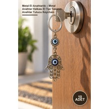 Yenilig 10 Adet Metal El Anahtarlık – Metal Anahtar Halkası El Tipi Tasarım Anahtar Tutucu Keychain