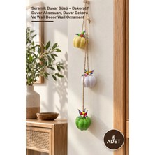 Yenilig 5 Adet Seramik Duvar Süsü – Dekoratif Duvar Aksesuarı, Duvar Dekoru ve Wall Decor Wall Ornament