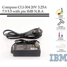 Compaxe CLI-304 Ibm- 20V-3.25A 7.9-5.5-With Pin Notebook Adaptör