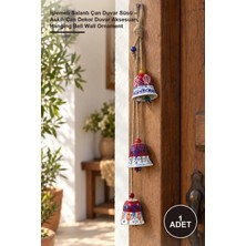 Yenilig 1 Adet Işlemeli Salantı Çan Duvar Süsü – Askılı Çan Dekor Duvar Aksesuarı, Hanging Bell Wall Ornament