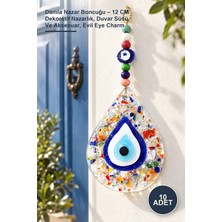 Yenilig 10 Adet Damla Nazar Boncuğu – 12 cm Dekoratif Nazarlık, Duvar Süsü ve Aksesuar, Evil Eye Charm