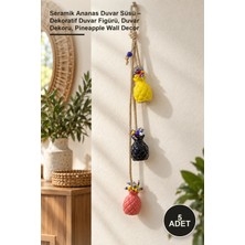 Yenilig 5 Adet Seramik Ananas Duvar Süsü – Dekoratif Duvar Figürü, Duvar Dekoru, Pineapple Wall Decor