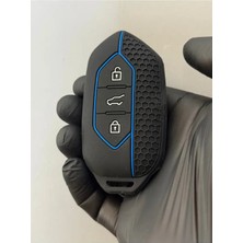 Stilix Garage Togg T10X T10F Smart 3 Düğmeli Petek Desenli Anahtar Kumanda Koruma Kılıfı – Siyah Mavi