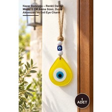 Yenilig 1 Adet Nazar Boncuğu – Renkli Damla Model 8 cm Asma Süsü, Duvar Aksesuarı ve Evil Eye Charm