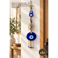 Yenilig 1 Adet Makrome Nazar Boncuğu – Askı Dekoru ve El Işçiliği Aksesuarı, Nazar Amulet, Evil Eye, Macramé Stili